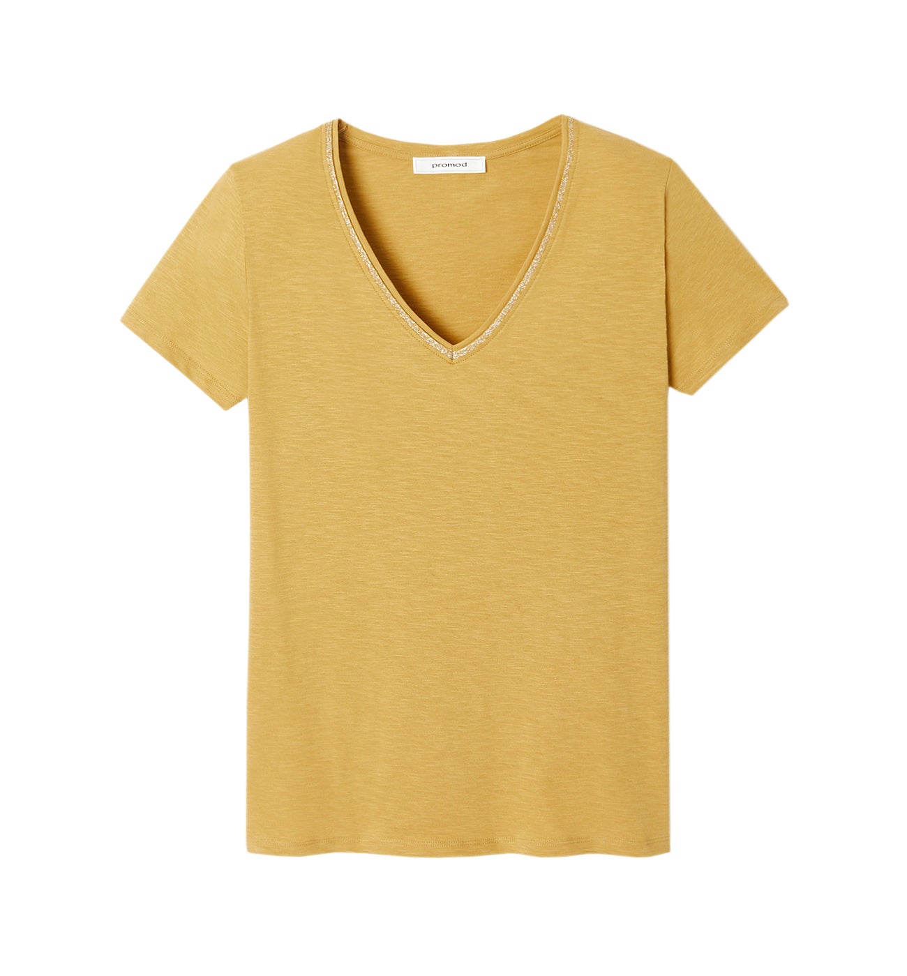 T-shirt col V Femme - TILLEUL CLAIR