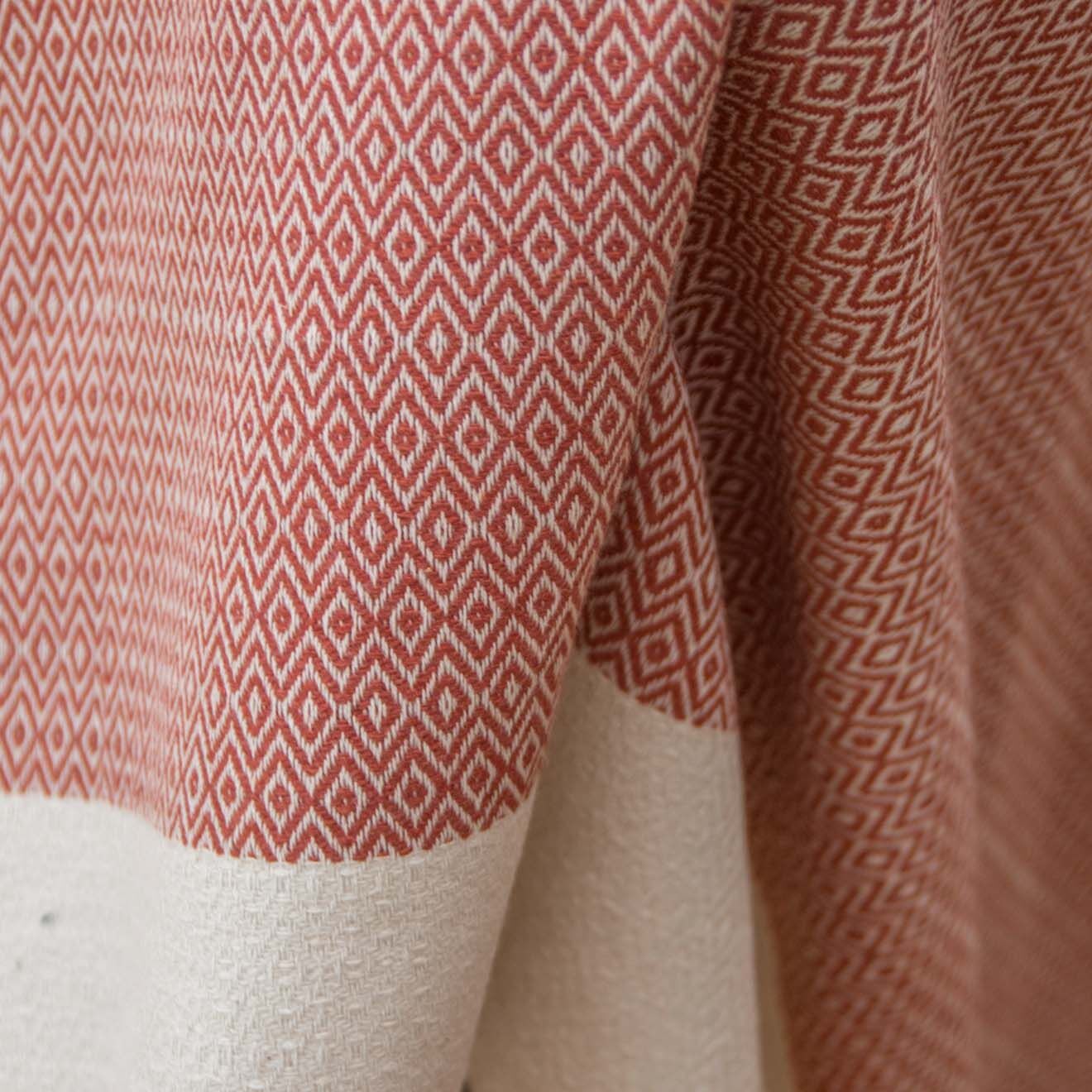 Febronie Plaid en coton tissé Courchevel terracotta