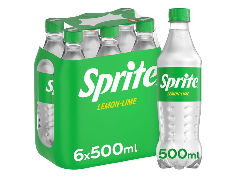 Sprite Soft-Drinks Lemon Lime 6 x 0.5 l Kalorienarmes Erfrischungsgetränk mit Zitronen- und Limettenaromen
