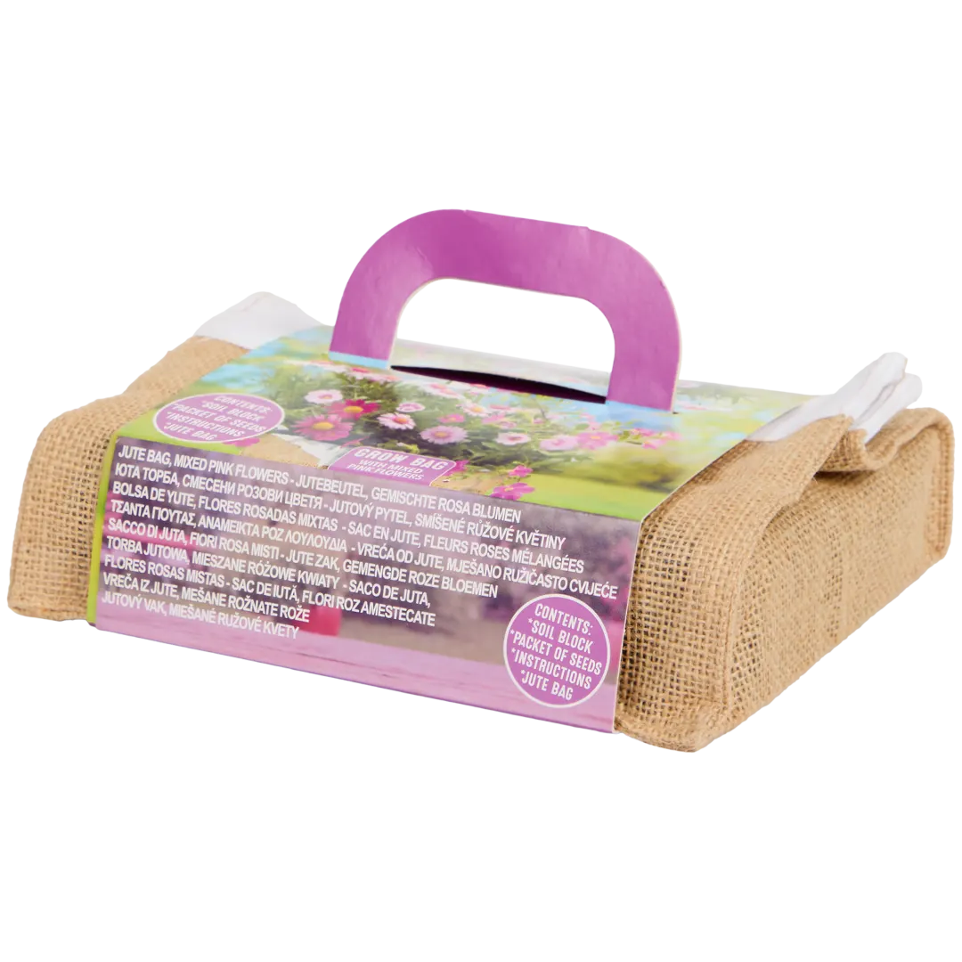 Kweekset in jute zak 25 x 18 x 18 cm | diverse varianten