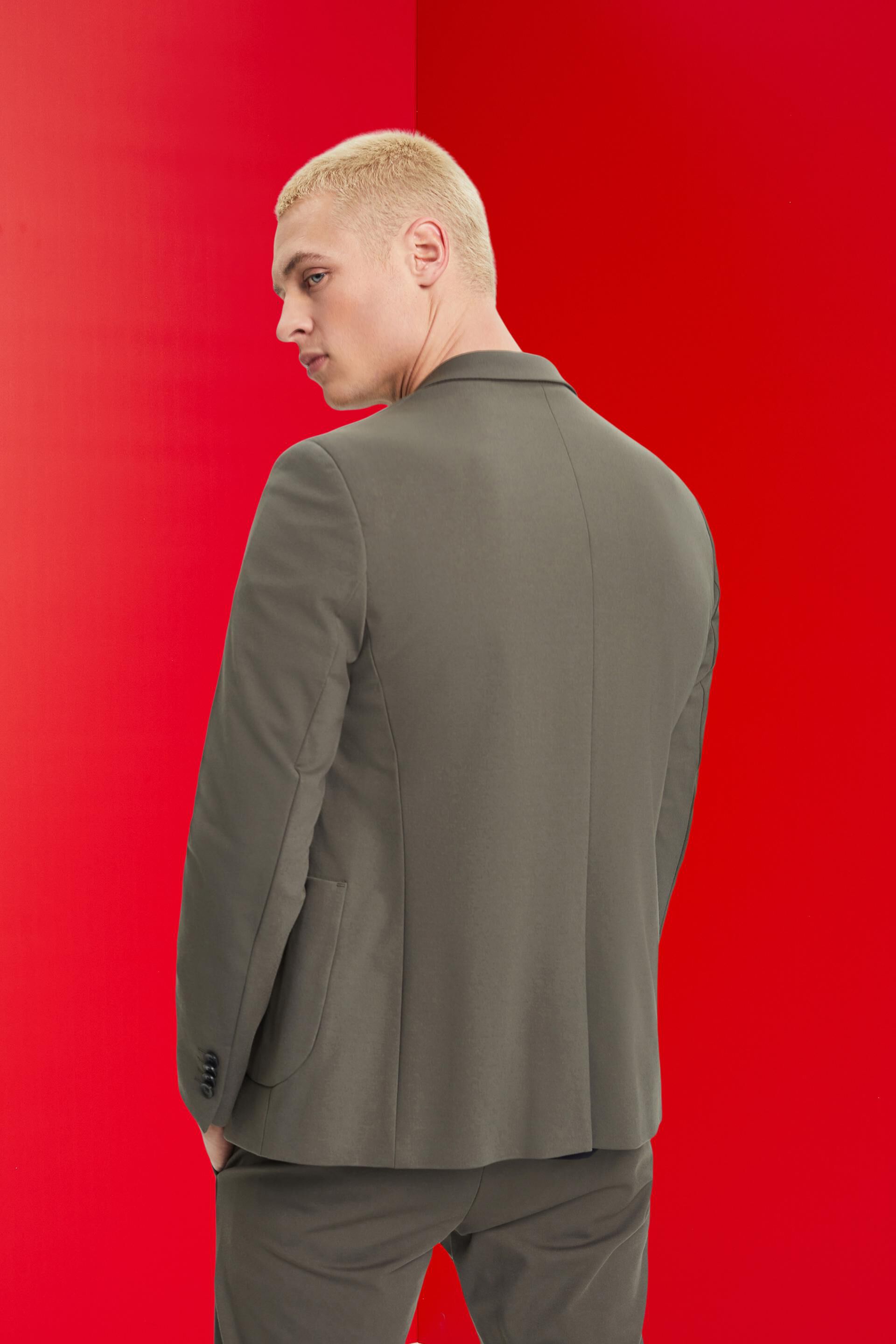 Blazer en jersey de maille piquée à boutonnage droit