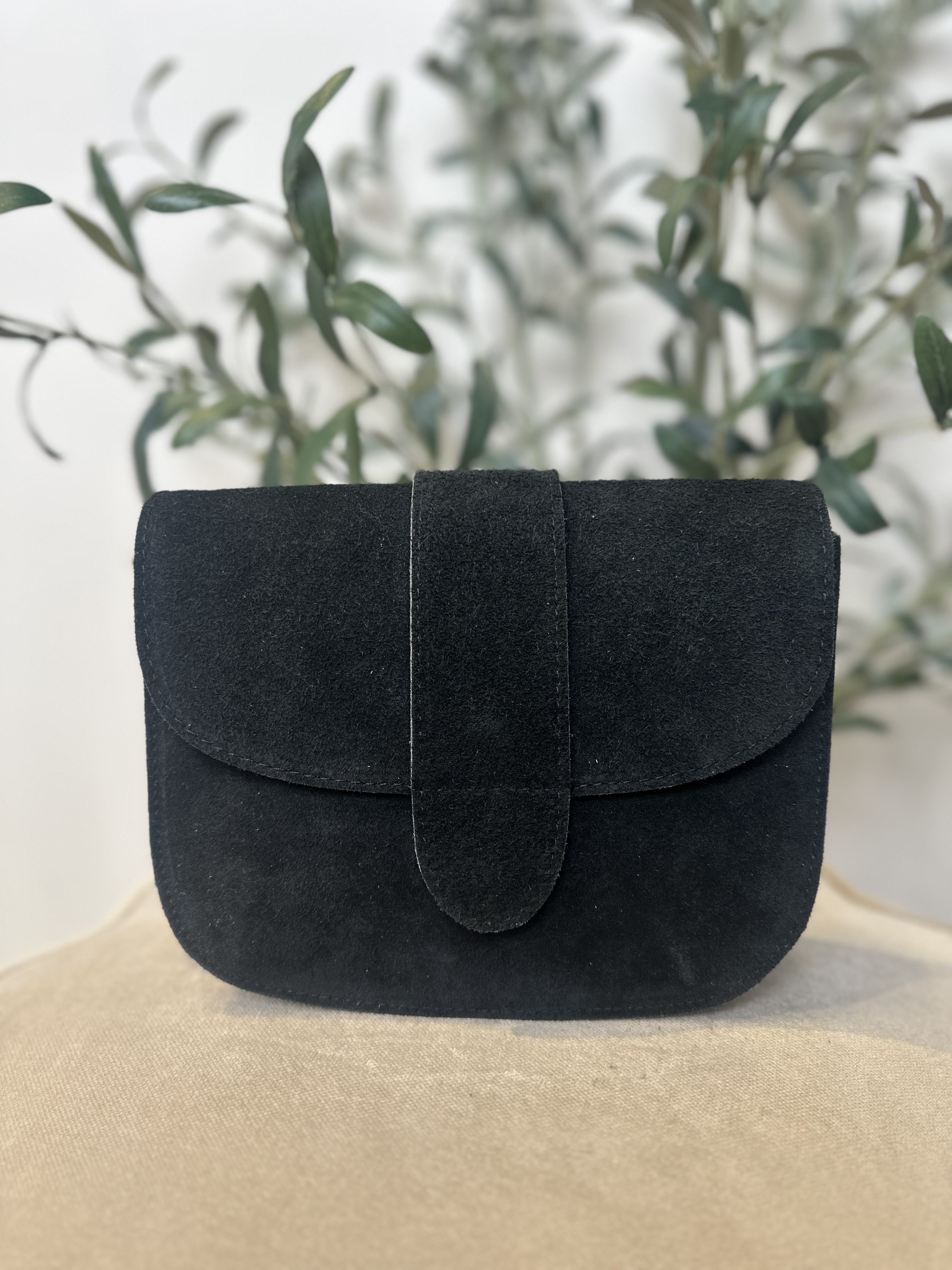 Maan Bag - Suede Zwart