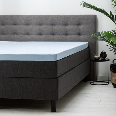 Topper Hoeslaken Katoen - Blauw
