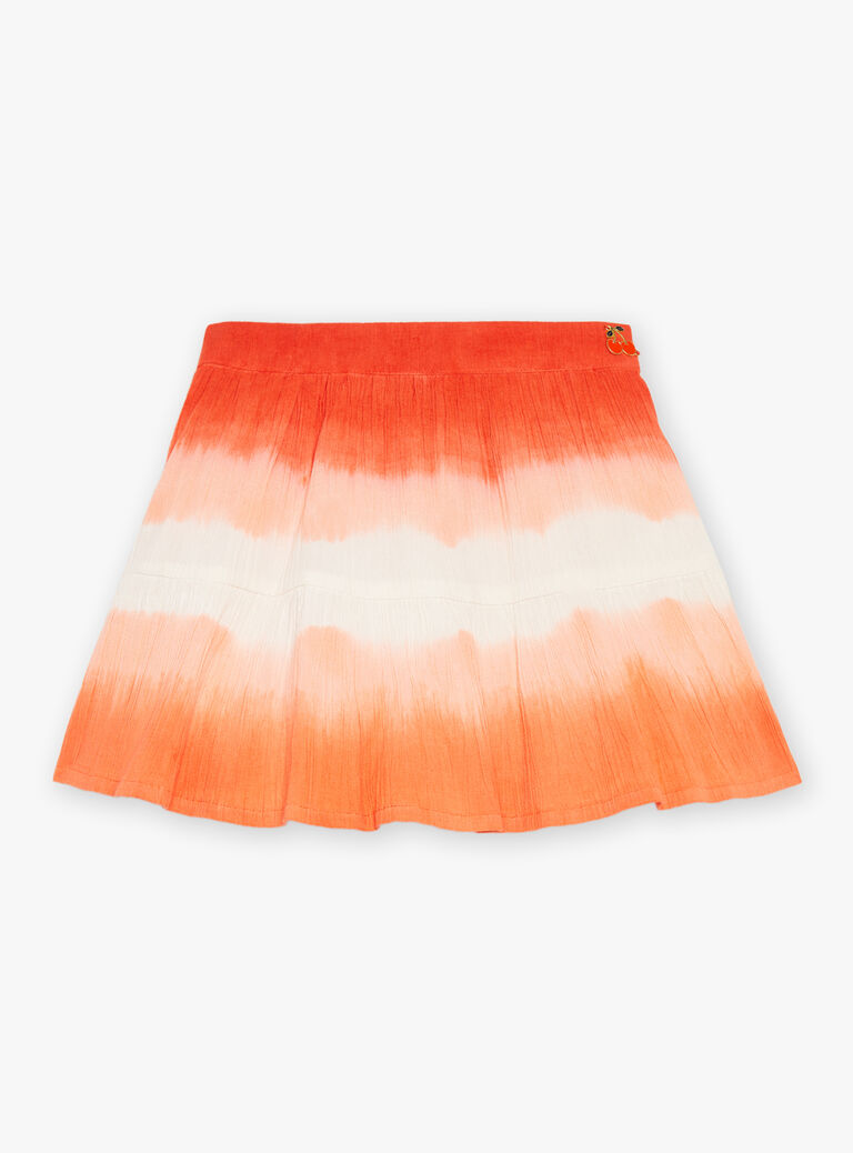 Jupe courte orange foncé tie ans dye