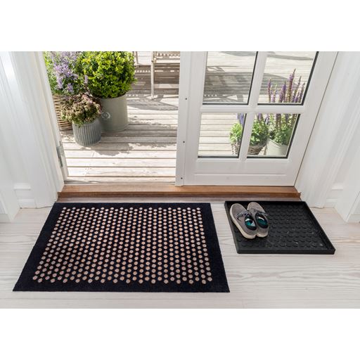 Tica Copenhagen Dot Gulvmåtte, Sort/Sand, 60x90 cm