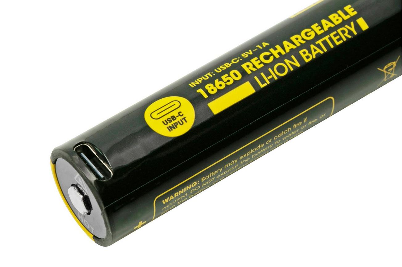 Nitecore NL1836R USB-C oplaadbare 18650 Li-ion accu, 3600 mAh