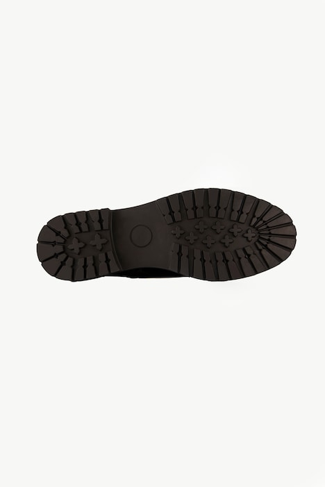 Leder-Schnürboots, Zipper, Wechselfußbett, Weite H