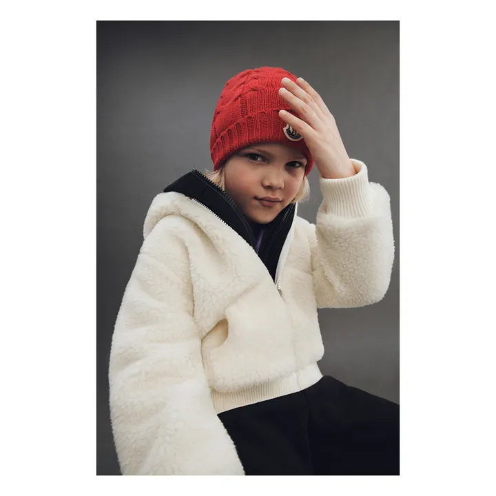 Moncler Veste à Capuche Fleece | Blanc cassé