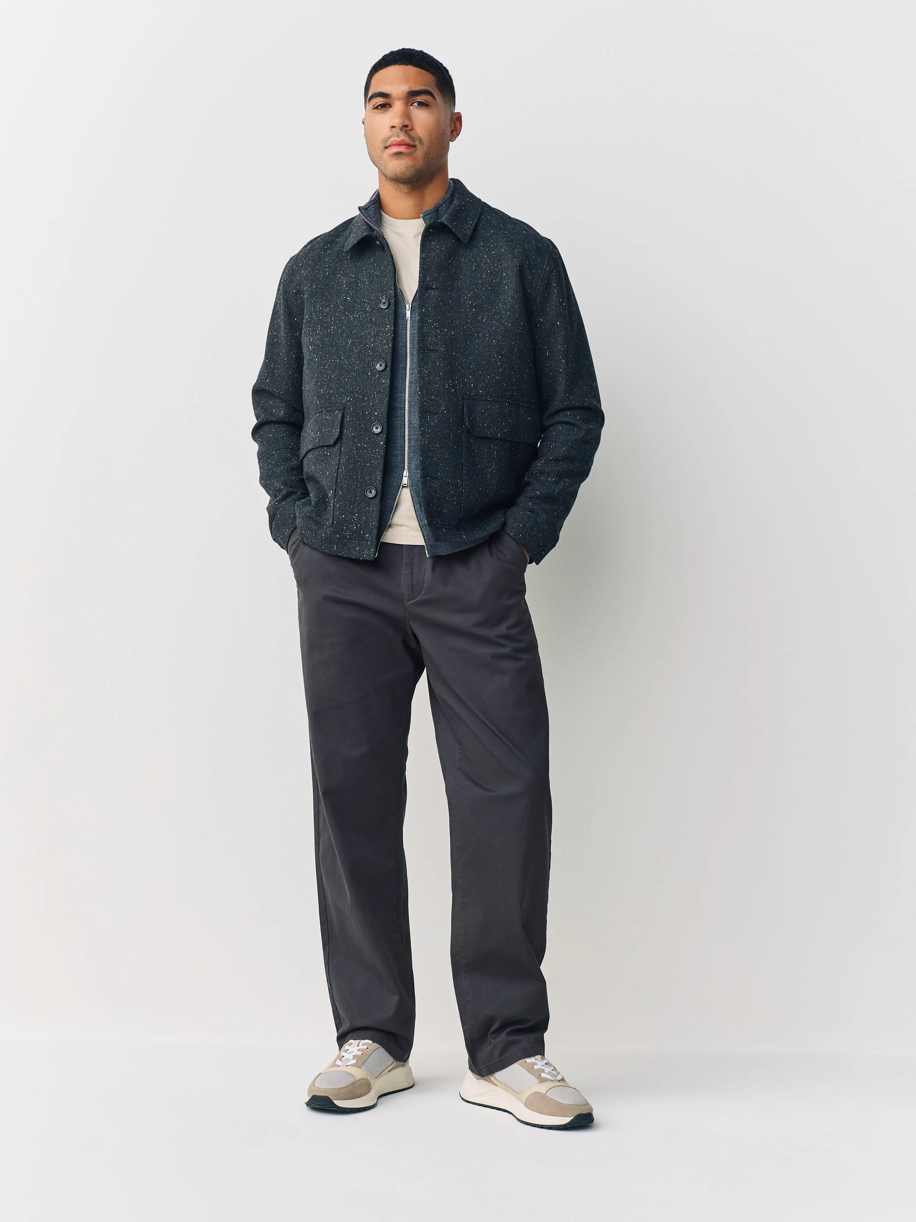 Grijs - Relaxed fit - Stretchy chino