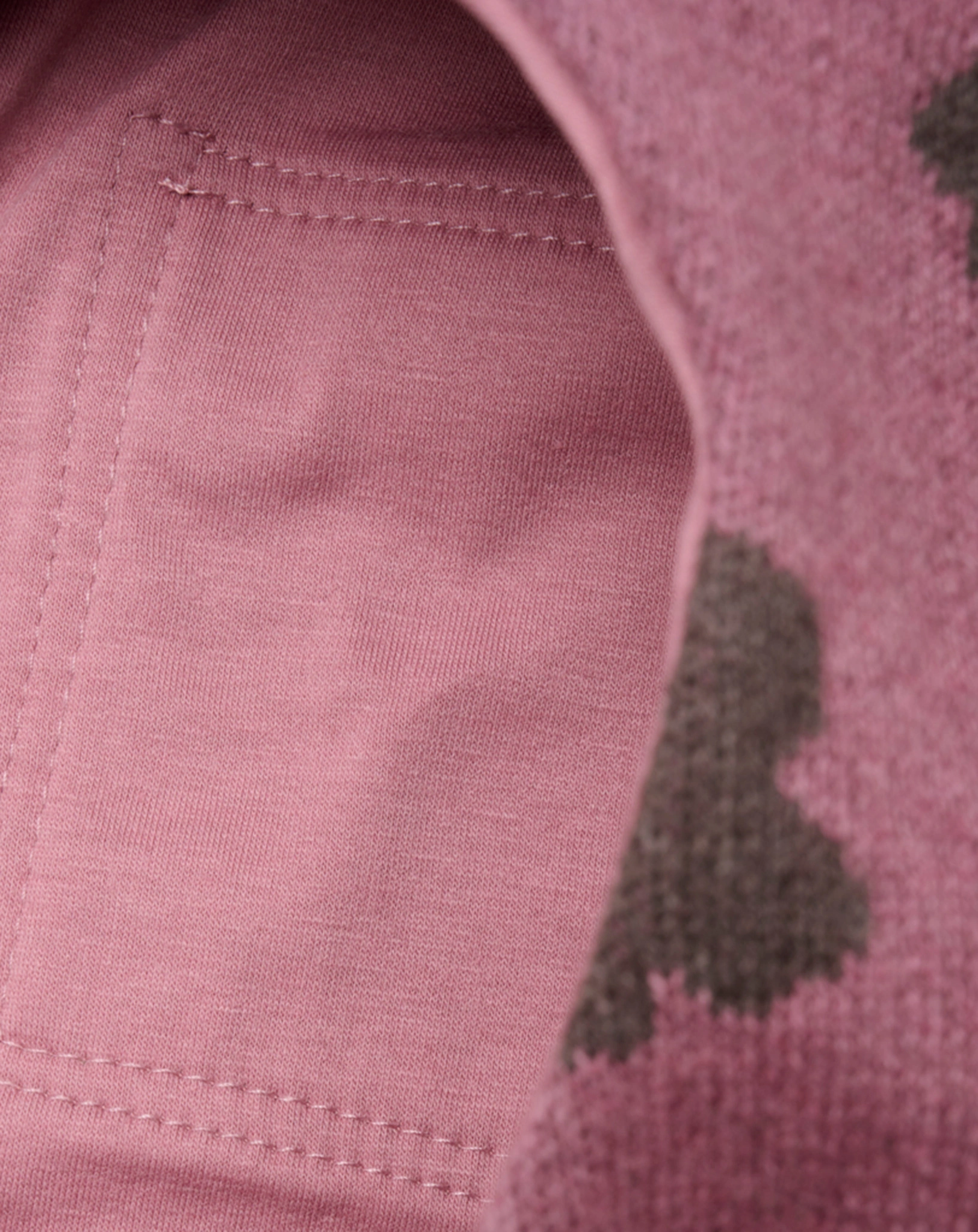 Schlupfmütze BALACLAVA FLOWER mit Wolle in mauve melange