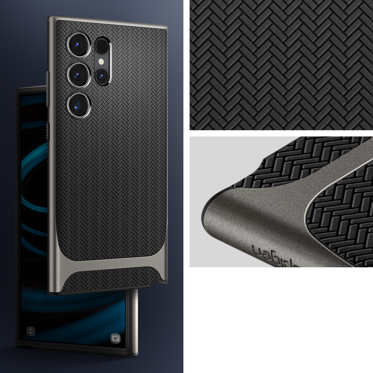 Samsung Galaxy S24 Ultra Neo Hybrid Hardcase Hülle (ACS07305) - Gunmetal (Grau)