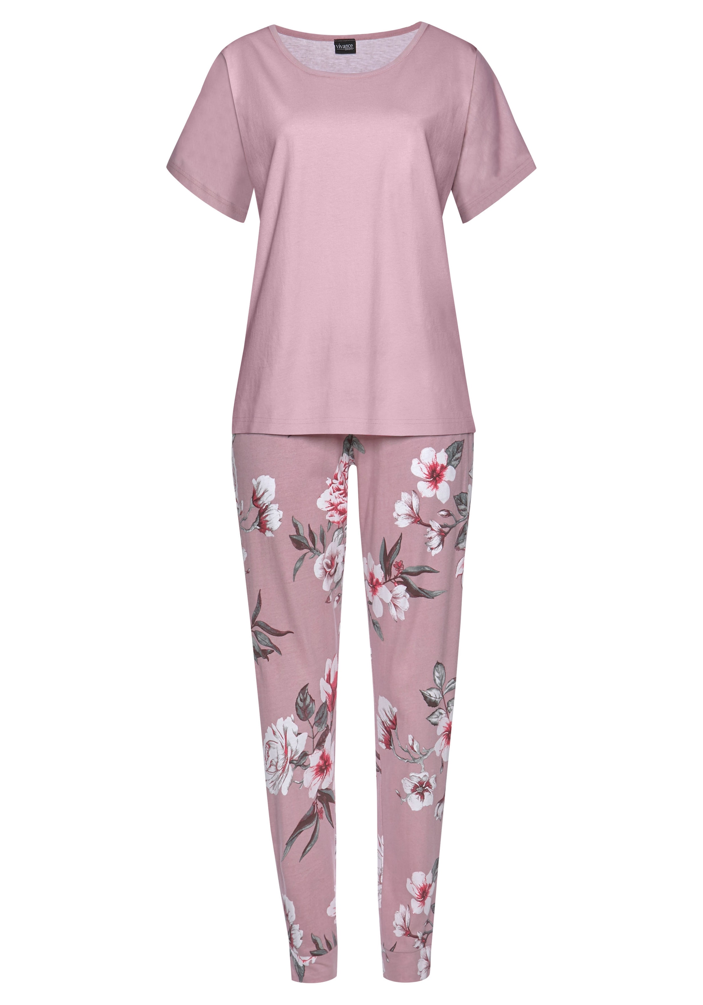 Vivance Dreams Pyjama, 4 Stk. mit Blumendruck