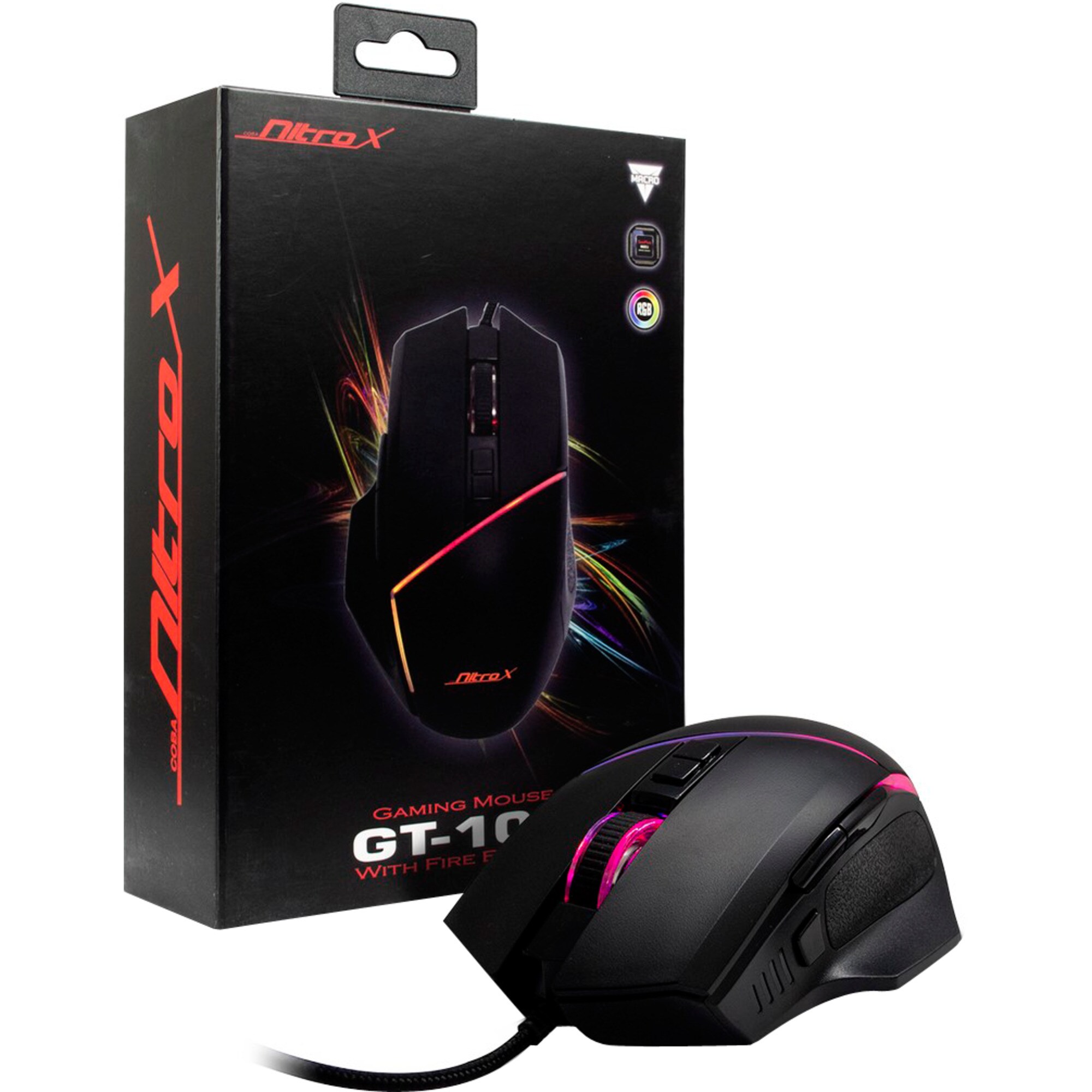 Inter-Tech Gaming-Maus Nitrox GT-100 RGB