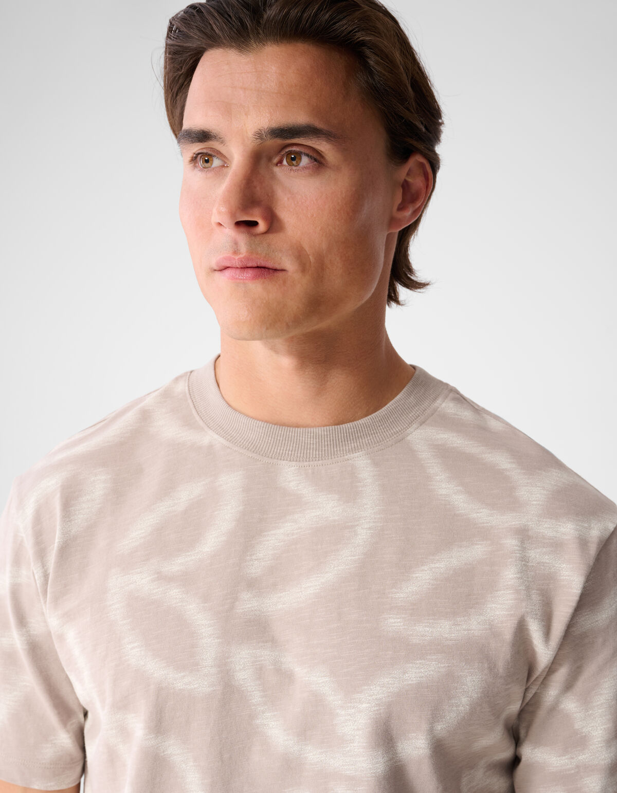 Blurred Logo T-shirt Lichtbruin