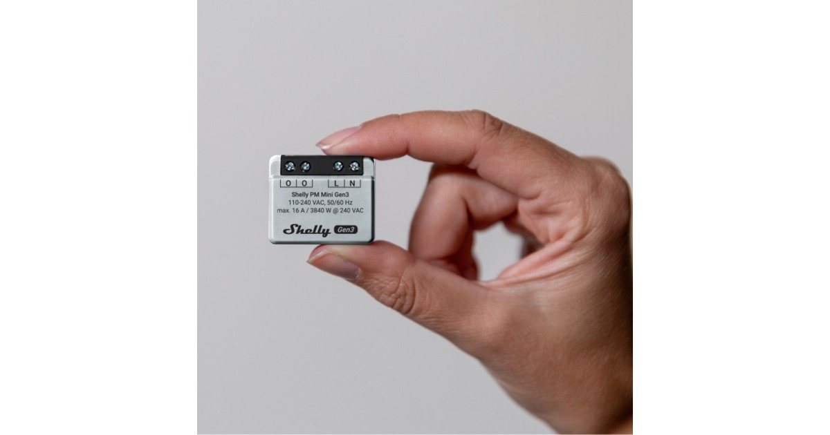 ShellyPM Mini Gen3 meetapparaat  (Bluetooth 4.2, Wi-Fi)
