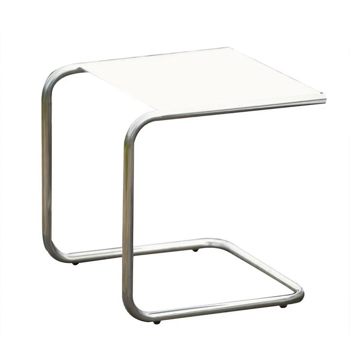 Fiam - Club Beistelltisch, Aluminium / weiss