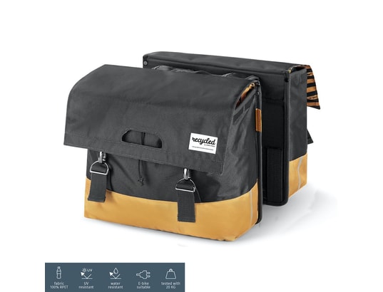URBAN PROOF - Vélo avec assistance électrique Sacoches à vélo recyclé 40l gris jaune