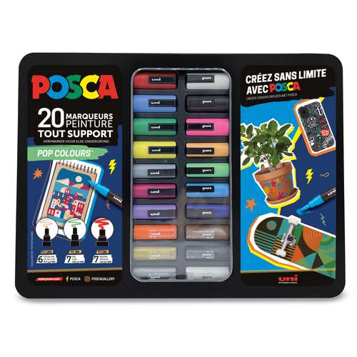 UNI POSCA Acrylmarker 20er-Sets