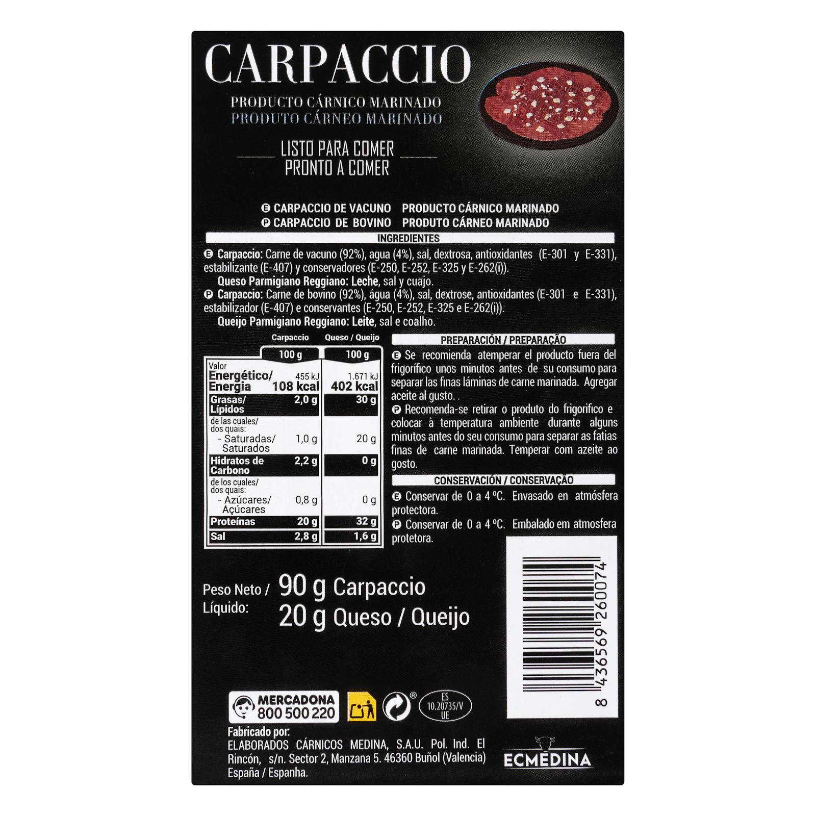 Carpaccio de bœuf