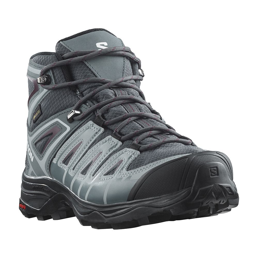 Salomon X ULTRA PIONEER MID GTX - Chaussures randonné Femme ebony/stormy weather/wine tasting