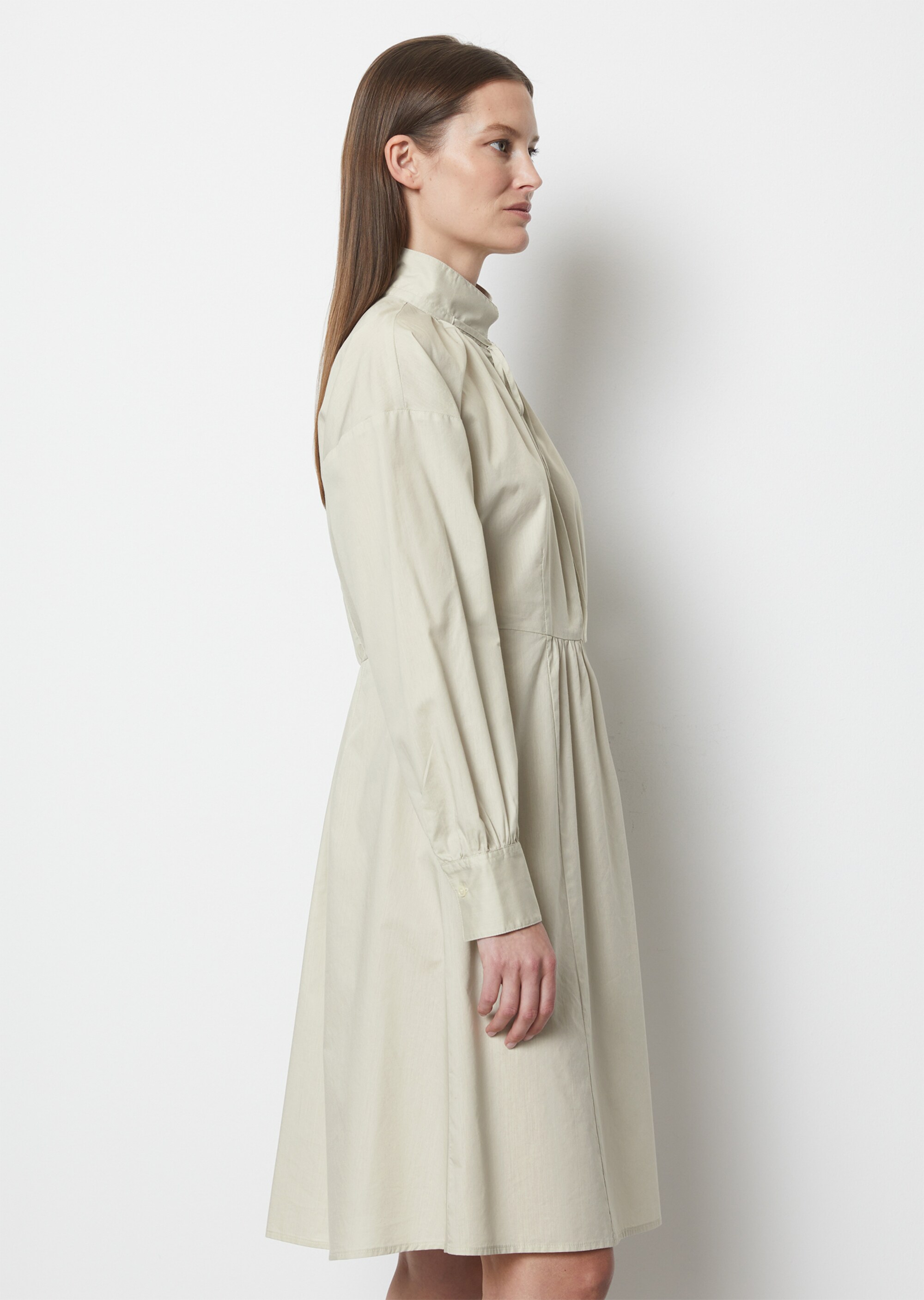 Knielanges Kleid A-Shape aus Organic-Cotton-Lyocell-Mix