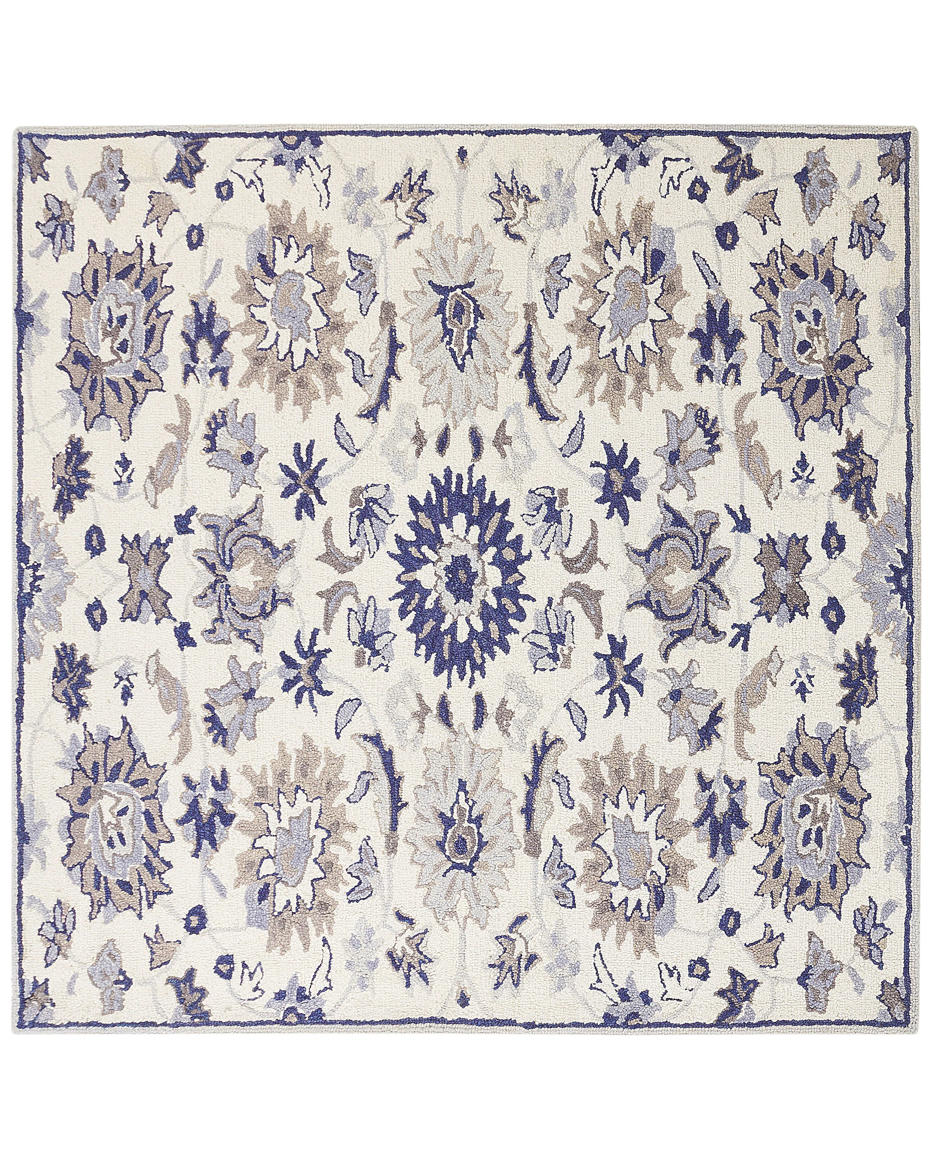 Vloerkleed KUMRU Beige 200 x 200 cm Wol
