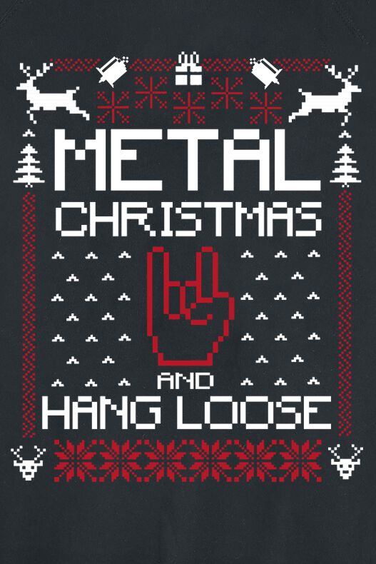 Metal Christmas and hang loose | Slogans Pull De Noël