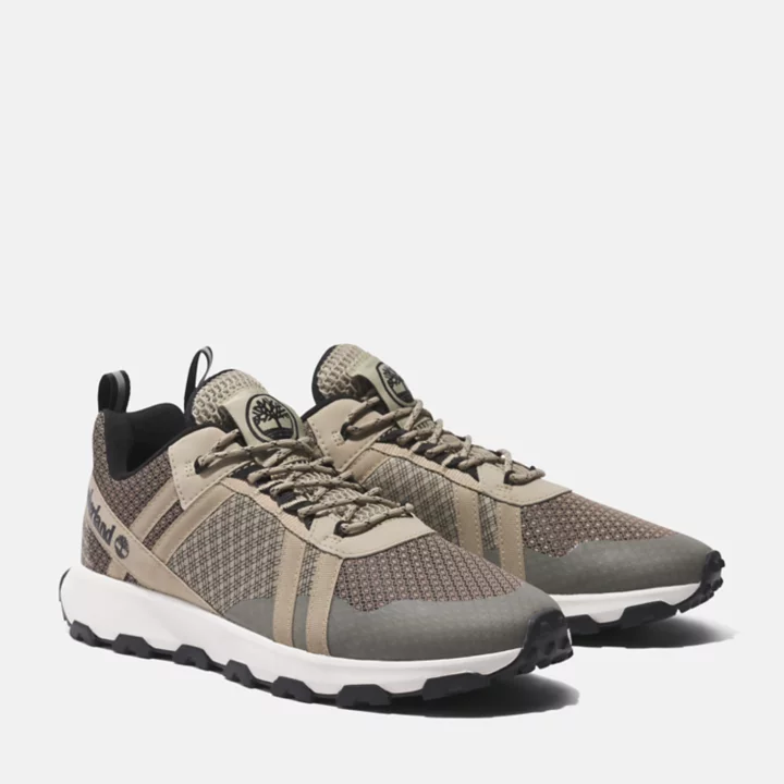Basket basse à lacets Winsor Trail pour homme en marron clair