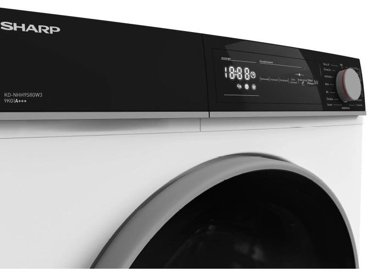 Sharp Wäschetrockner KD-NHH9S8GW3-DE Rechts Wärmepumpentrockner
