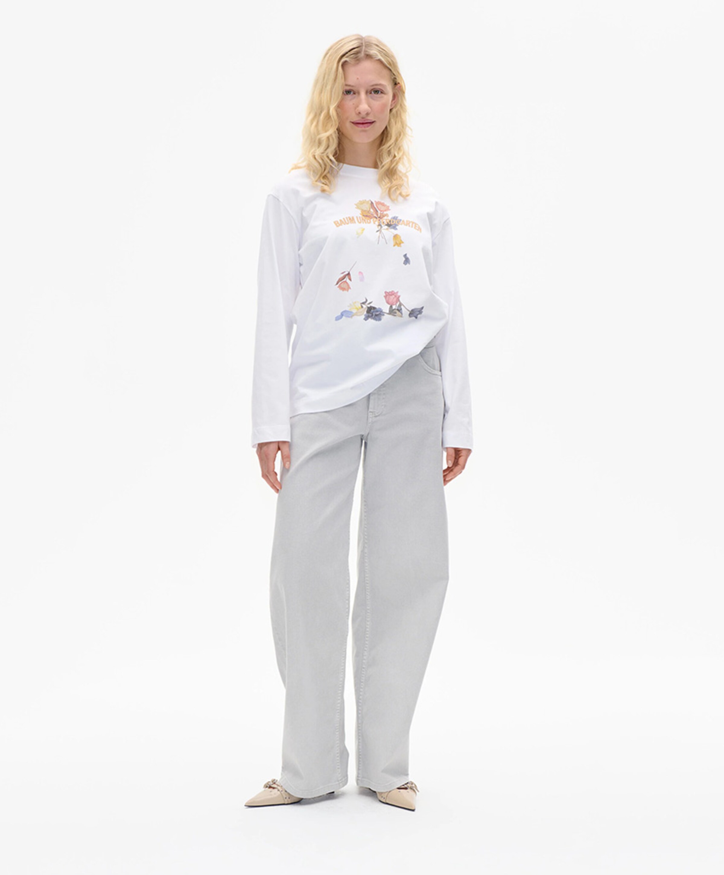 Baum und Pferdgarten Dames longsleeve wit