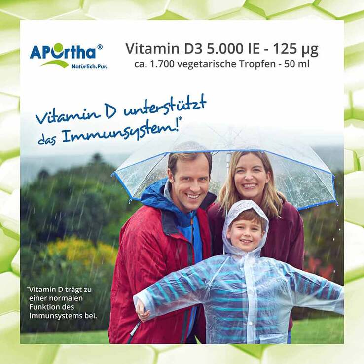 Aportha Vitamin D3 Tropfen 5.000 I.E. 125 µg, 50 ml