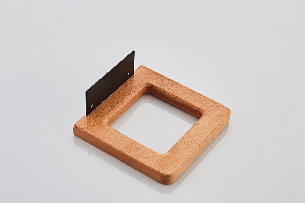Saniclear Lumber toiletborstel mat zwart walnoothout