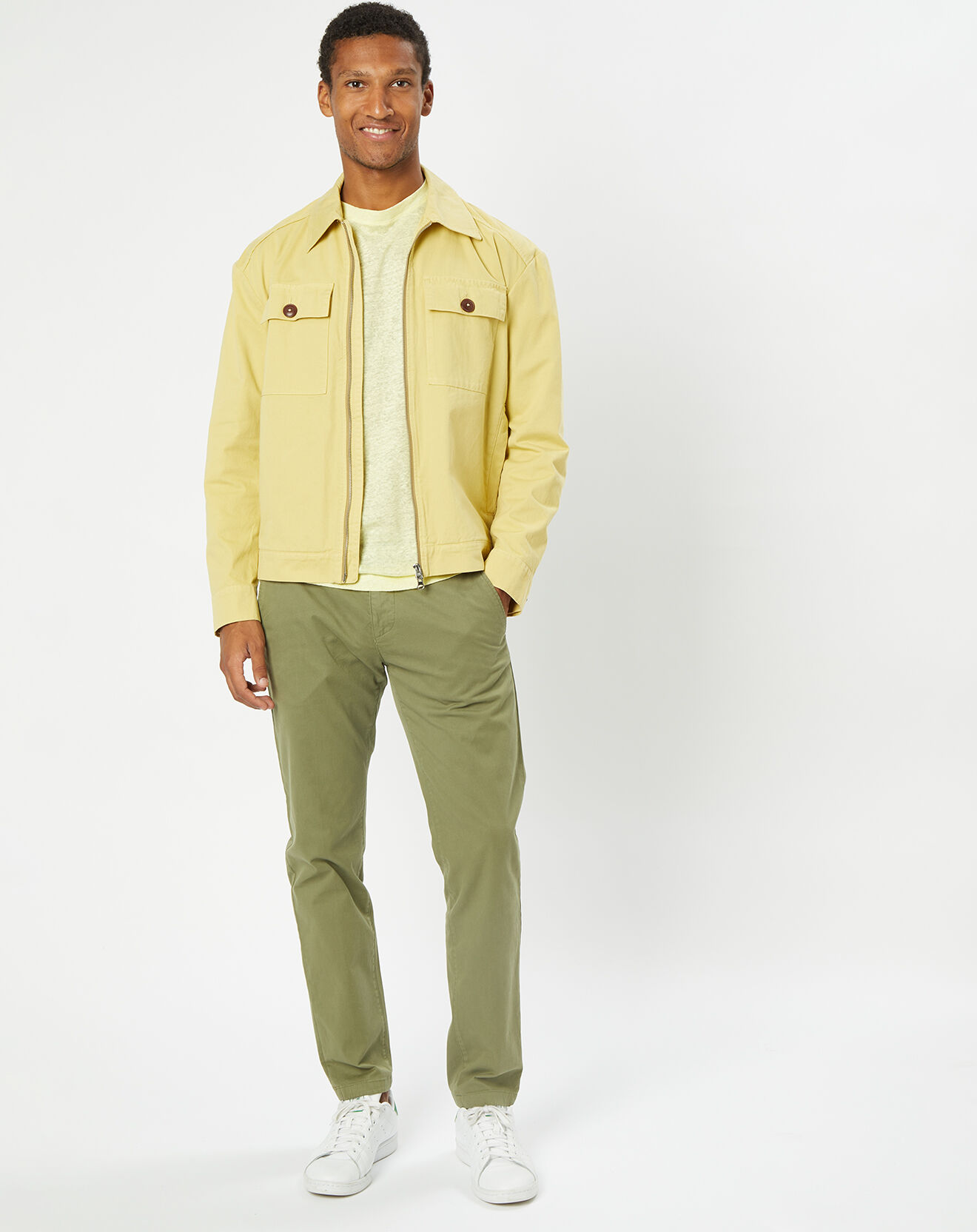 Marc O'Polo Blouson Coton Organic Double Poche jaune clair