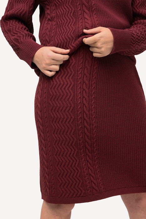 Strickrock, Strickmuster, Elastikbund, Biobaumwolle