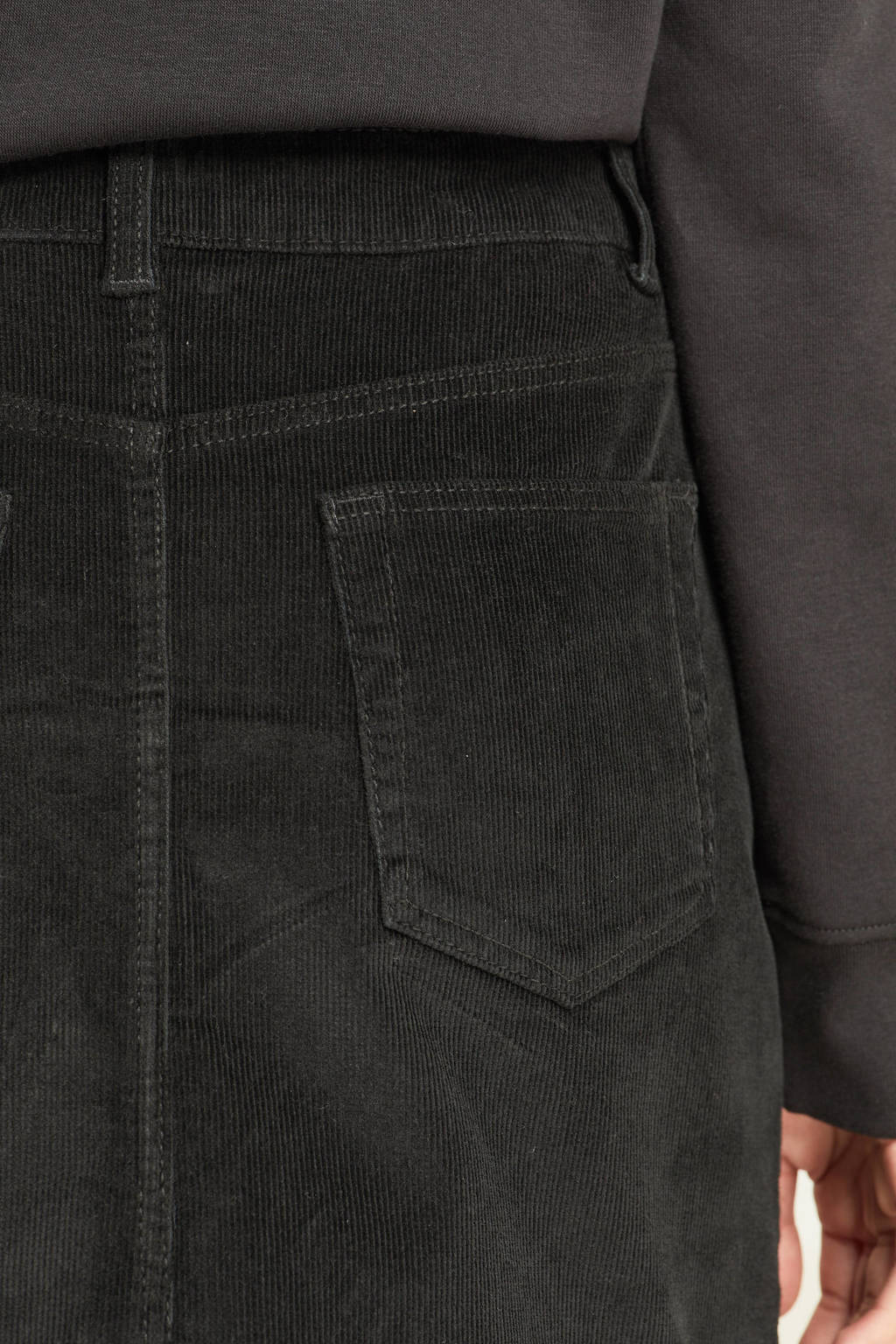 anytime corduroy rok zwart