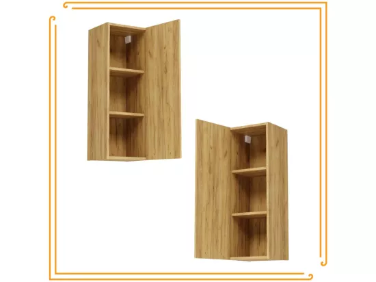 Armoire murale de salle de bain 30cm Étagère étroite en chêne Craft
