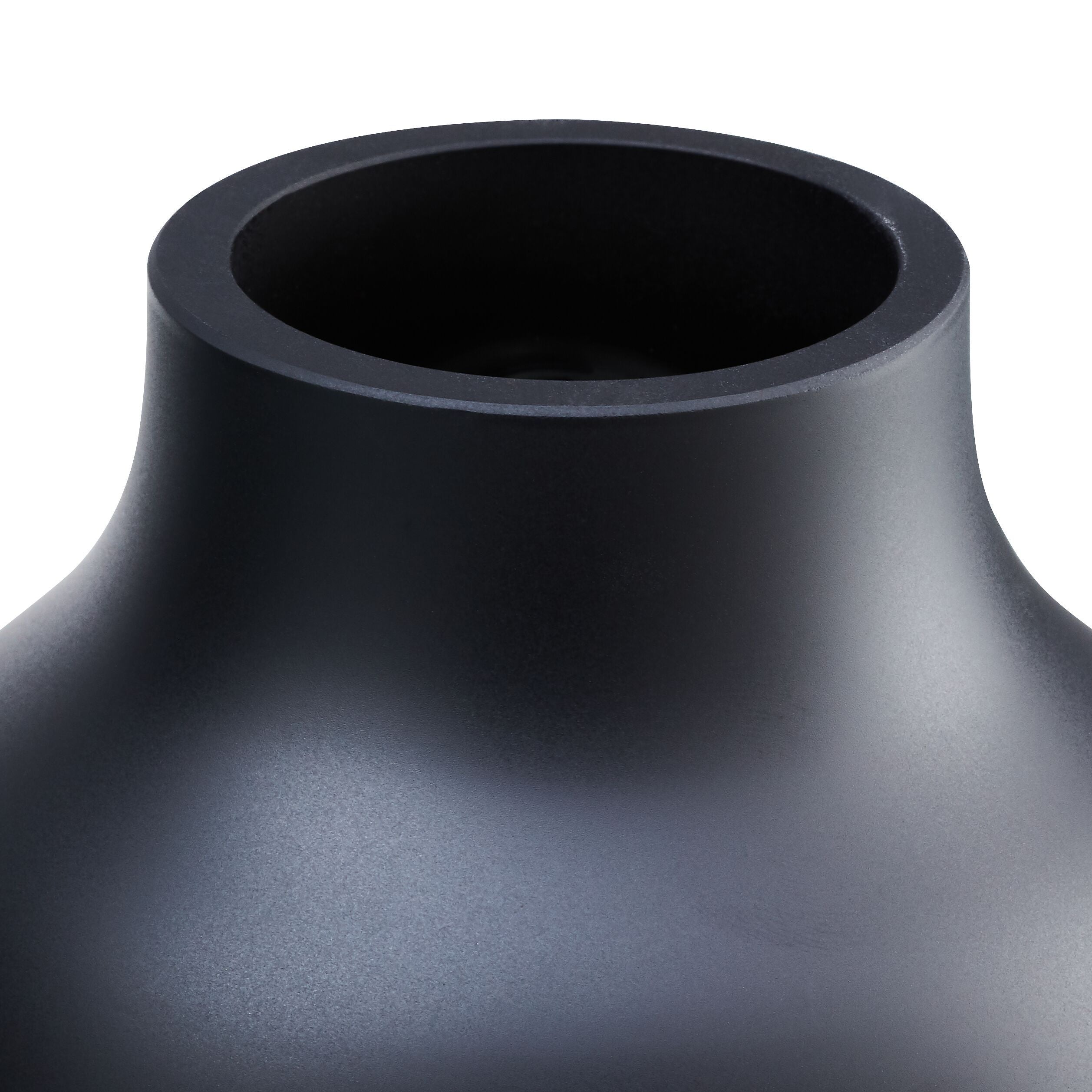 ARIS Vase - Schwarz / B: 10.0 cm x T: 10.0 cm x H: 12.5 cm