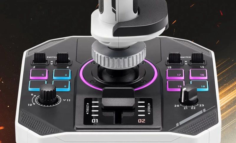 Thrustmaster - Sol-R 1 Flightstick - Gamecontroller - Zwart - Materiaal: Kunststof