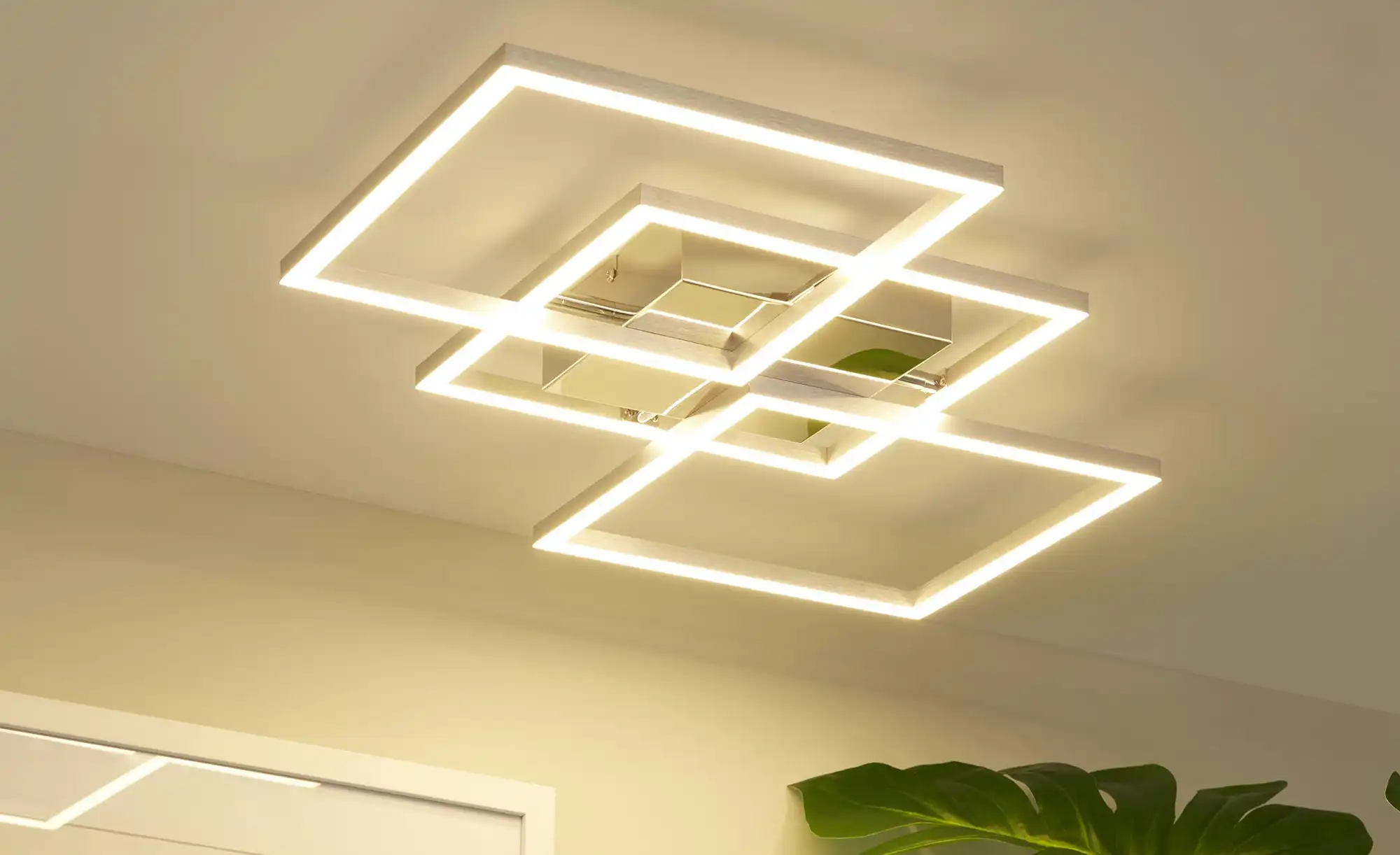 KHG LED-Deckenleuchte, Alu/chrom