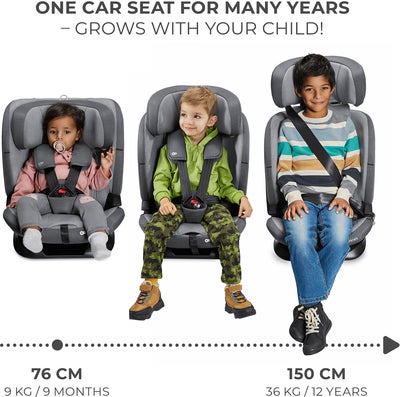 Kinderkraft ONETO3 i-Size Bilstol, Cool Grey