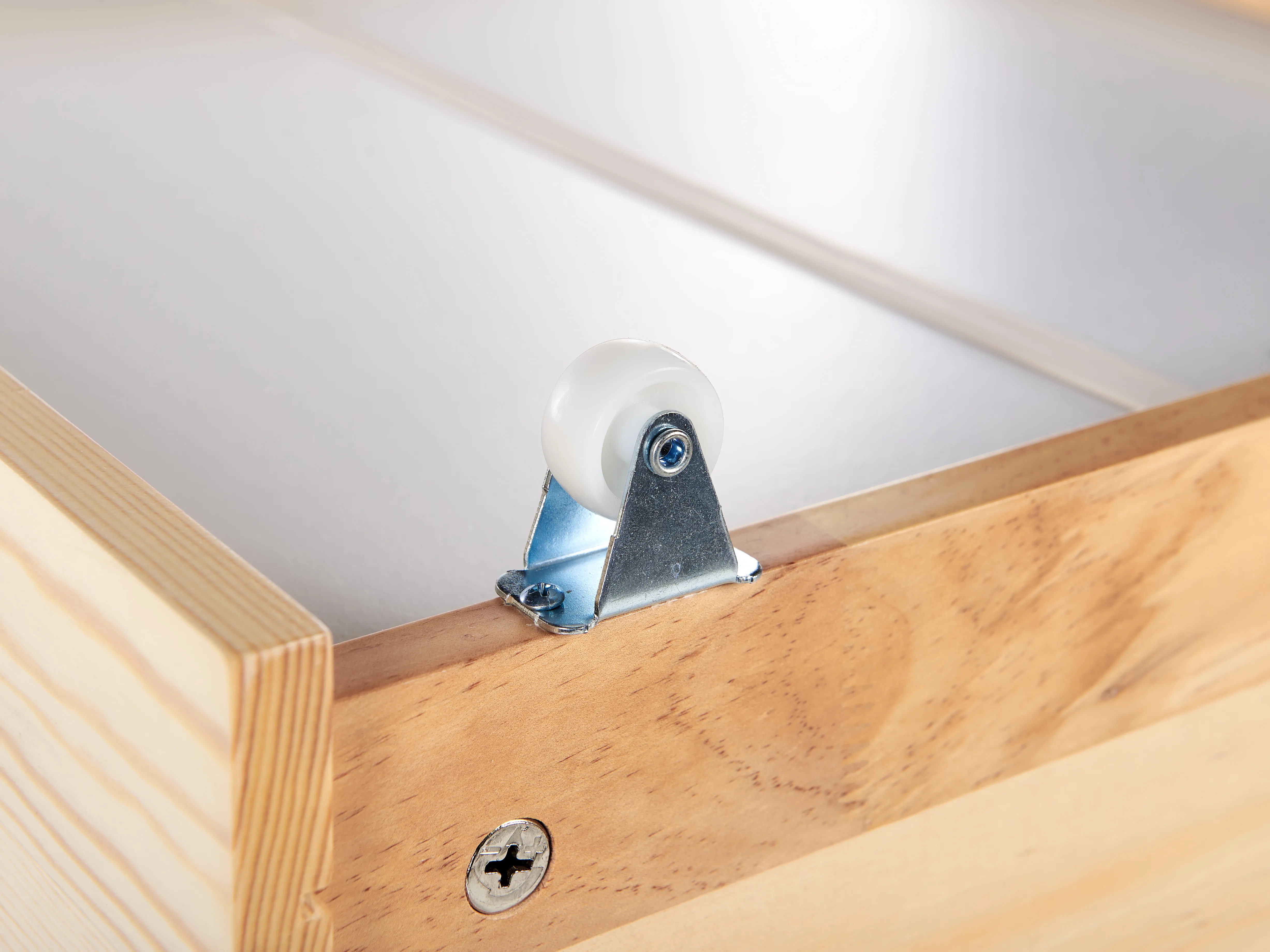 Set van 2 bed opberglades Dennenhout EPANEY Lichtbruin
