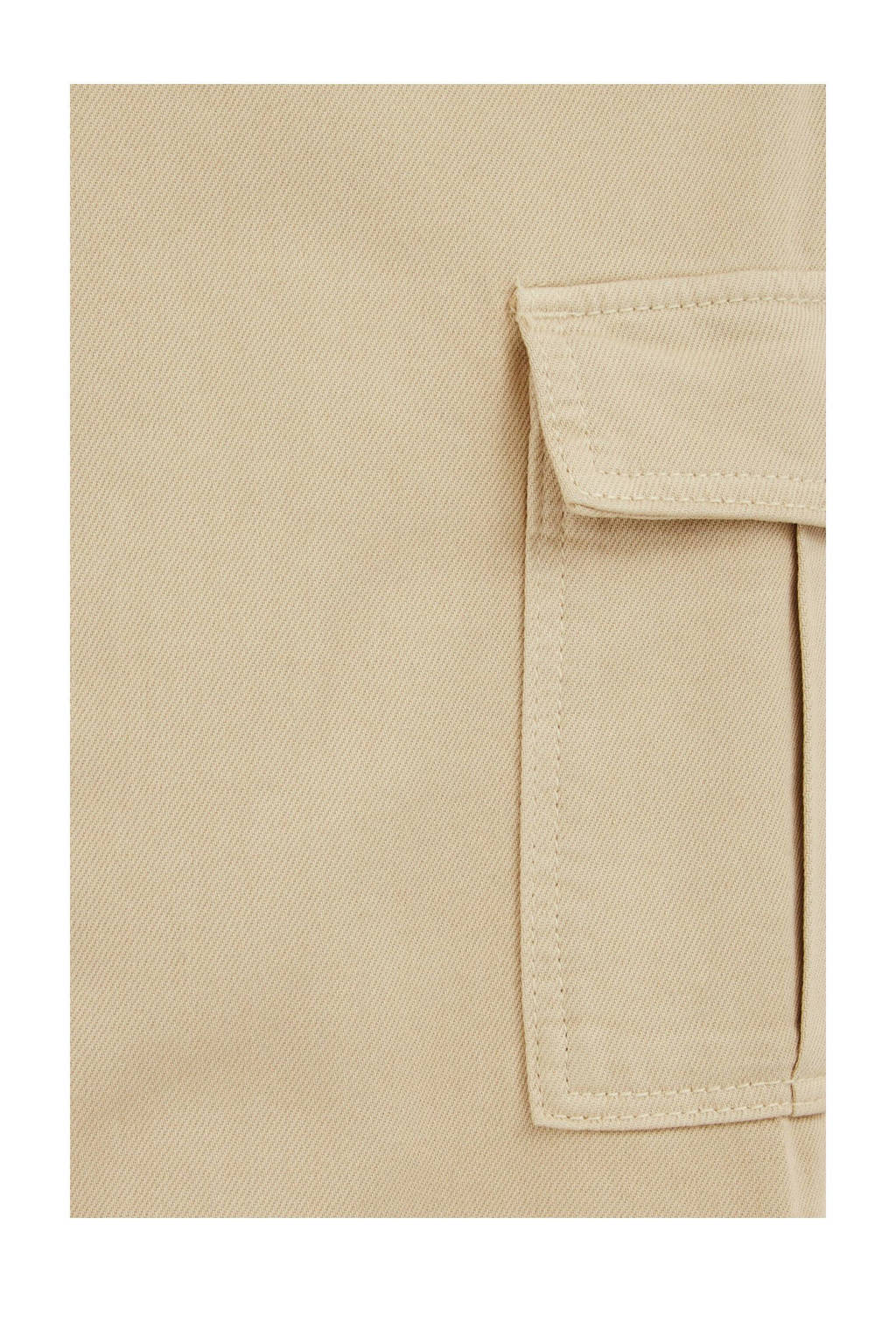 WE Fashion loose cargo broek lichtkaki