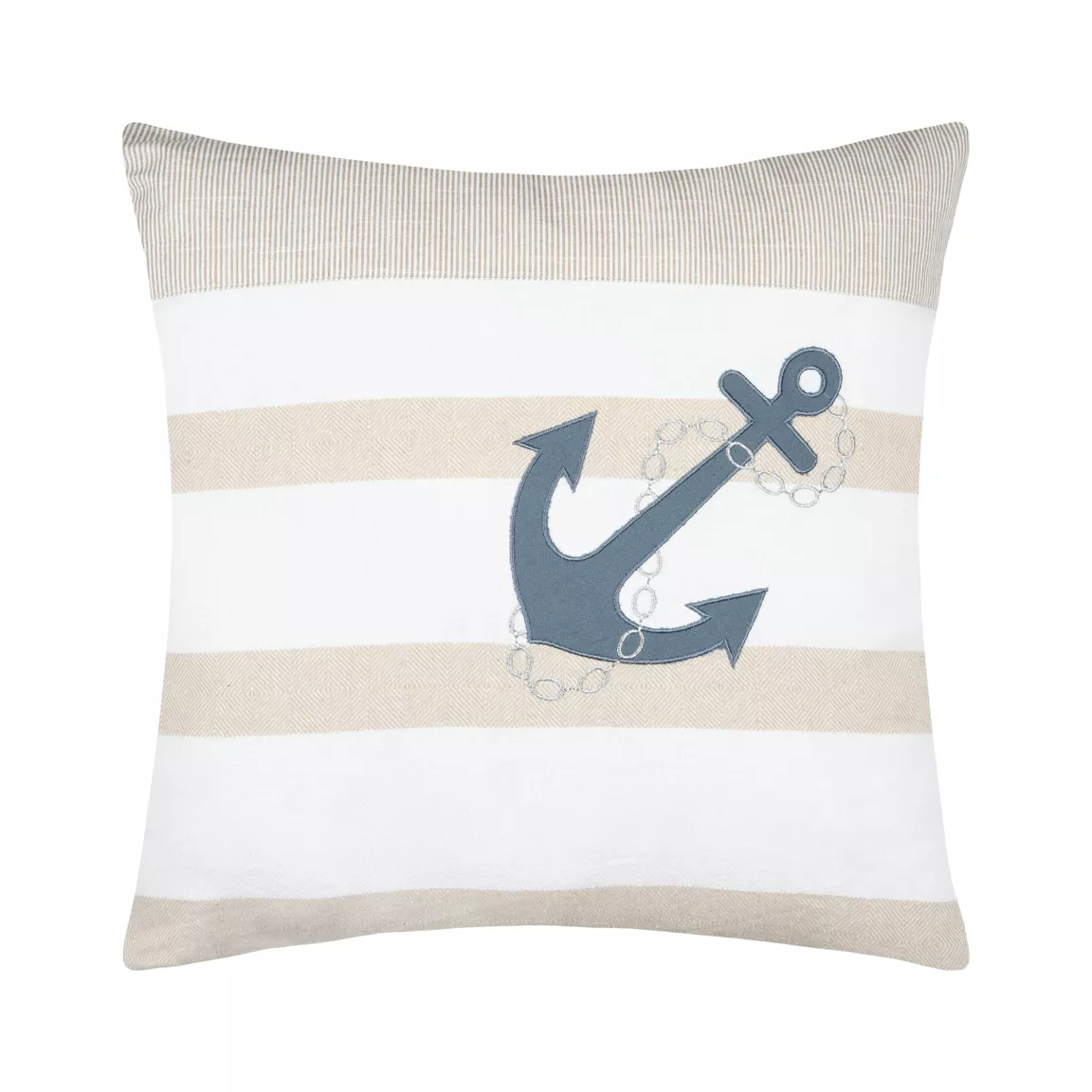 Coussin carré coton (45 x 45 cm) Nautical Beige