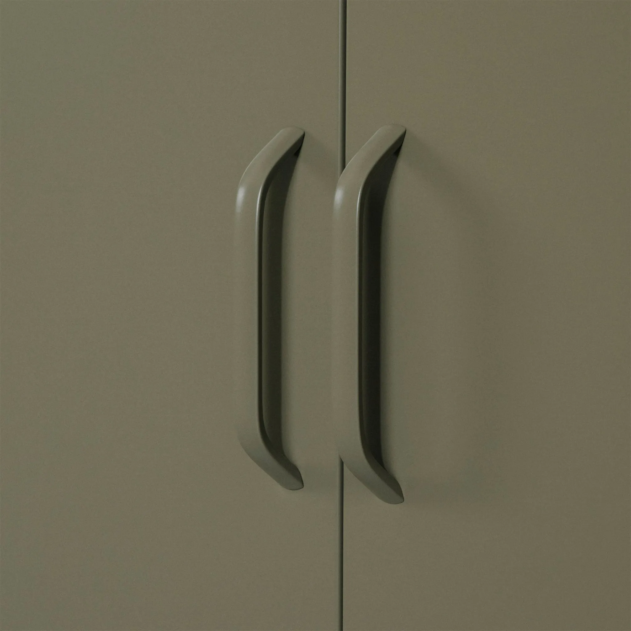 South Shore Meuble de rangement avec 2 portes en métal - Crea Vert olive