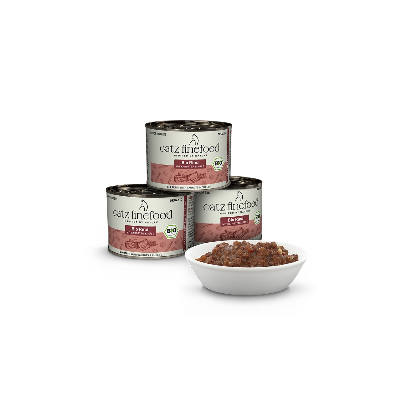 Catz finefood Nassfutter Katze Bio Adult Rind 6x200 g