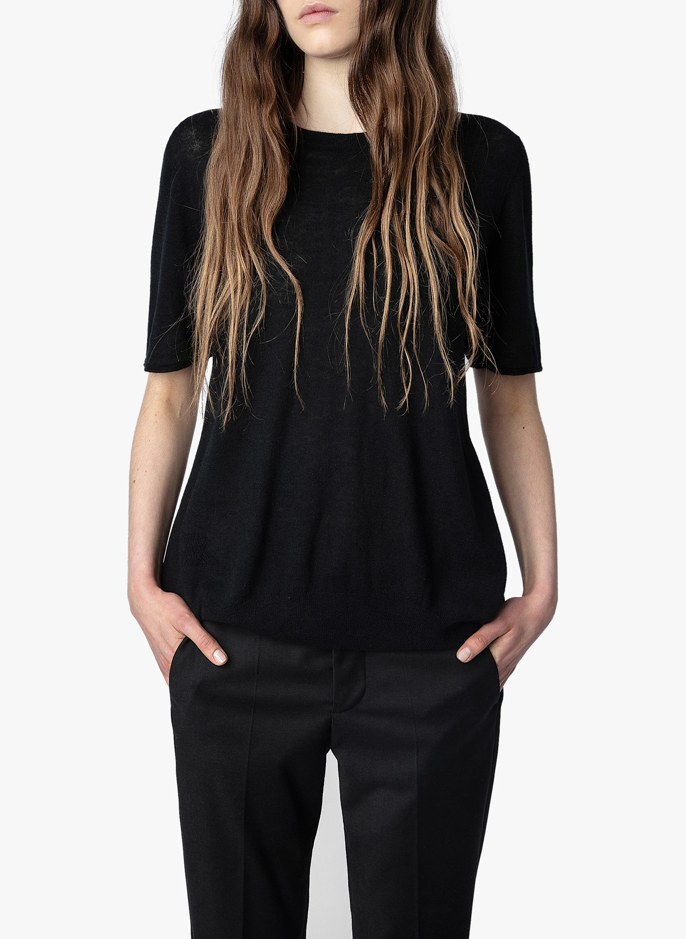 IDA - Pull col rond en cachemire | Noir