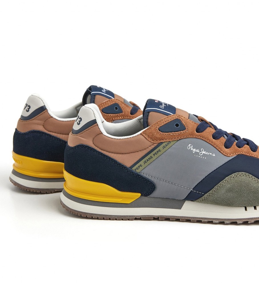 Tênis de couro multicolorido Pepe Jeans London Awake M