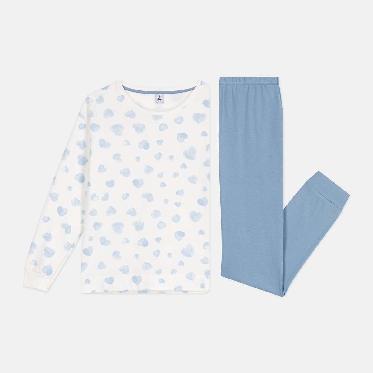 PETIT BATEAU<br>Pijama estampado com motivos de coração