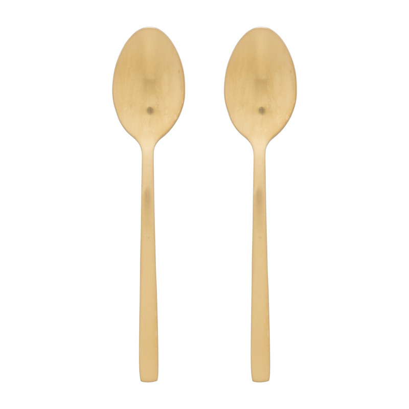 Theelepels - goudkleurig - set van 2