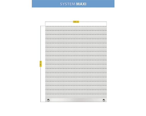 Schellenberg rolluik complete set Systeem Maxi B 1000 x H 1200 mm grijs